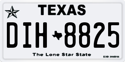 TX license plate DIH8825