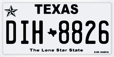 TX license plate DIH8826