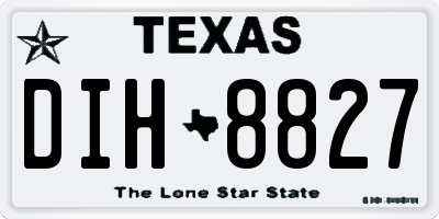 TX license plate DIH8827