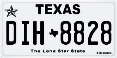 TX license plate DIH8828