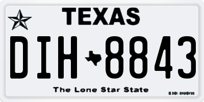 TX license plate DIH8843