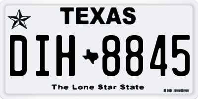 TX license plate DIH8845