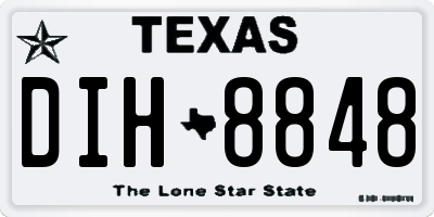 TX license plate DIH8848