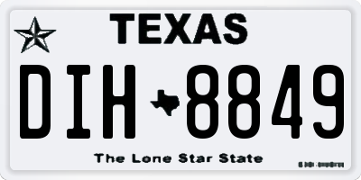 TX license plate DIH8849