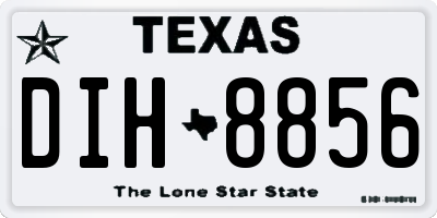 TX license plate DIH8856