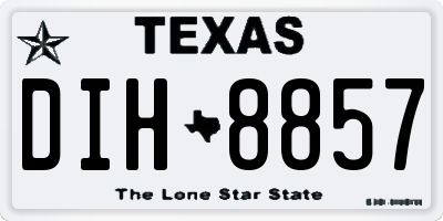 TX license plate DIH8857