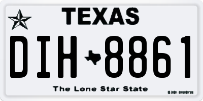 TX license plate DIH8861