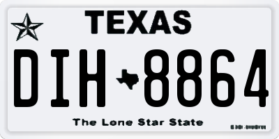 TX license plate DIH8864