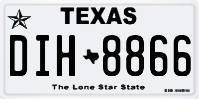 TX license plate DIH8866