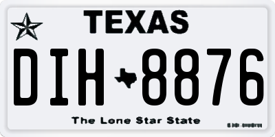TX license plate DIH8876