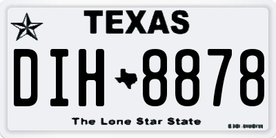 TX license plate DIH8878