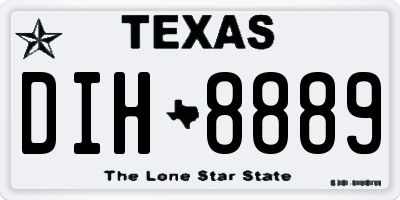 TX license plate DIH8889