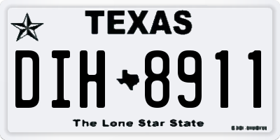 TX license plate DIH8911