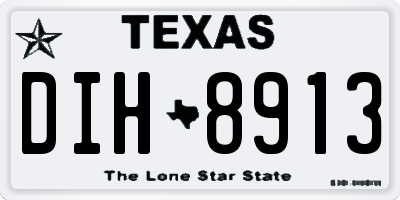 TX license plate DIH8913