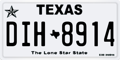 TX license plate DIH8914
