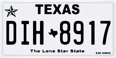 TX license plate DIH8917