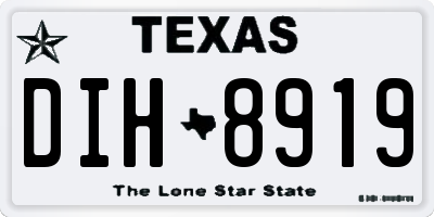 TX license plate DIH8919