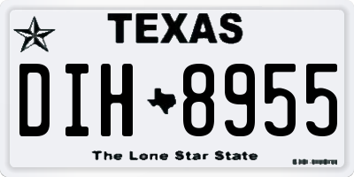 TX license plate DIH8955