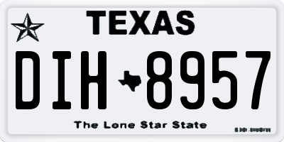 TX license plate DIH8957