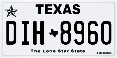 TX license plate DIH8960