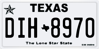 TX license plate DIH8970