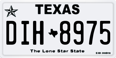 TX license plate DIH8975