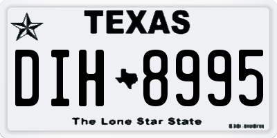 TX license plate DIH8995