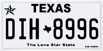 TX license plate DIH8996