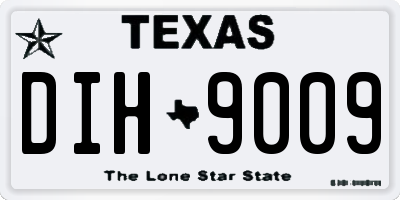 TX license plate DIH9009