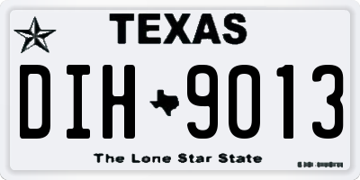 TX license plate DIH9013