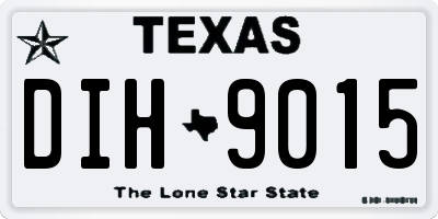 TX license plate DIH9015