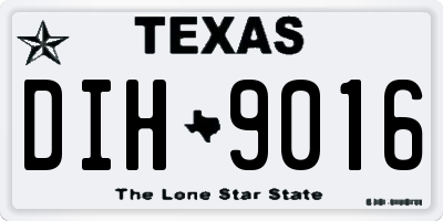 TX license plate DIH9016