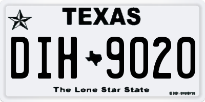 TX license plate DIH9020