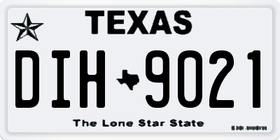 TX license plate DIH9021