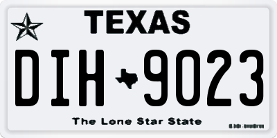 TX license plate DIH9023