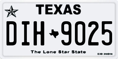 TX license plate DIH9025