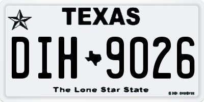 TX license plate DIH9026