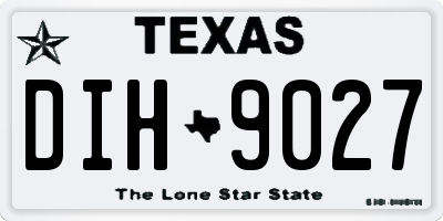TX license plate DIH9027