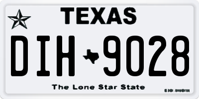 TX license plate DIH9028