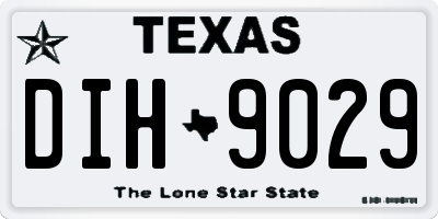 TX license plate DIH9029