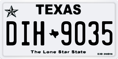 TX license plate DIH9035