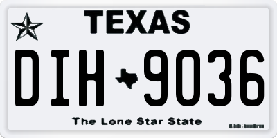 TX license plate DIH9036