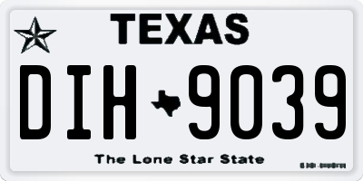 TX license plate DIH9039