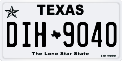 TX license plate DIH9040