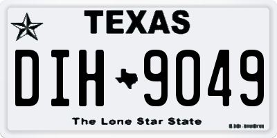 TX license plate DIH9049