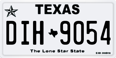 TX license plate DIH9054
