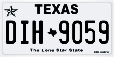 TX license plate DIH9059