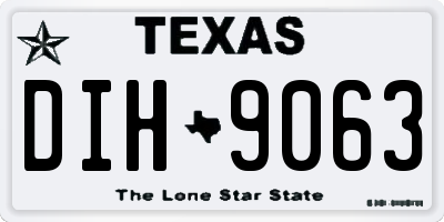 TX license plate DIH9063
