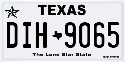 TX license plate DIH9065