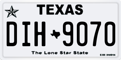 TX license plate DIH9070